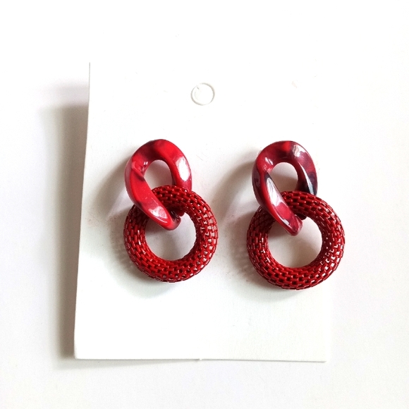 Fashion Jewelry Jewelry - Fashion Jewelry Red Chain Dangle Earrings